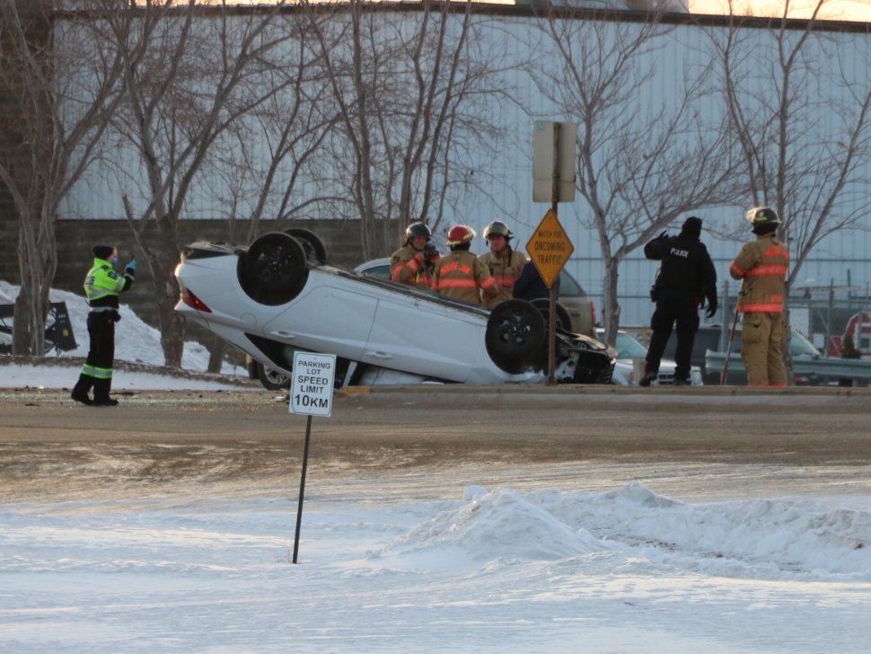 UPDATE Singlevehicle rollover on Thatcher Drive DiscoverMooseJaw